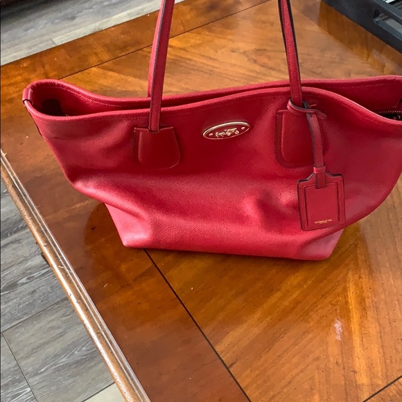 Coach | Bags | Coach Red Tote | Poshmark